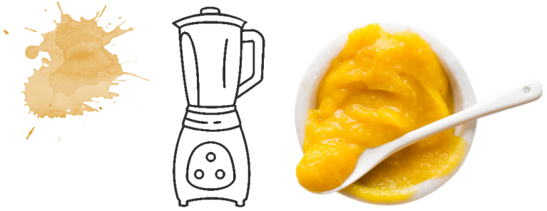Baby ready puree food in bowl