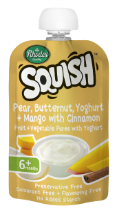 Pear, Butternut, Yoghurt + Mango with Cinnamon